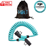 Volti Elektrikli Araba Spiral Şarj Kablosu 22KW / 32A / 3Faz / Tip-2