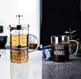 1 Adet French Press Coffee & Tea Maker 600ml ve 1 Adet Büyük Boy Kupa 420 ml