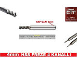 4 Mm Hss Freze 4 Ağızlı Sap Kısmı 6 Mm Kutulu