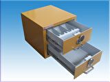 001ÇEKMECE ERÇELEBİ BAKLAVACI TİPİ 2 KASA ANAHTARLI ÇEKMECE MODEL