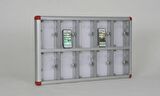 10 GÖZLÜ ALÜMİNYUM CEP TELEFONU DOLABI 5 X 72 4 X 42 6 h/cm 1