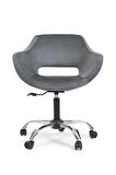 Krom Metal Ayaklı Ofis Çocuk Odası Çalışma Sandalyesi (AYARLANILABİLİR)