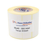 Terazi Etiketi Eko Termal Rulo Etiket 58mm X 40mm 500 Adet