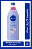 Nivea Kadın Sprey Deodorant Black&White InvisibleClear 150ml,Kiraz Çiçeği Nemlendirici Vücut Losyonu 400ml