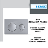 Serel Smooth Hela Taşı Uyumlu Gömme Rezervuar ve Kumanda Paneli T020140+P400180