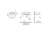 VitrA Geo 7428B001-0001 Oval Çanak Lavabo, 55 cm, Mat Beyaz