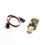CH340G RS232 USB-TTL Seri Haberleşme Dönüştürücü Modülü + 9 Küçük Kablo