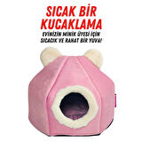 XPERMATE Kedi Evi, Kedi Yuvası, Kedi Yatağı Taşınabilir Pembe