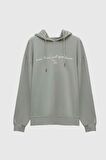 Twn Relaxed Fit Haki Nakışlı Sweatshirt 3ECE24ORT0493