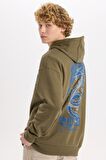 DeFacto Boxy Fit Kapüşonlu Sırt Baskılı Sweatshirt D0849AX24AUKH260