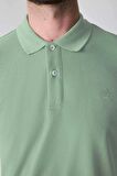 Ds Damat Regular Fit Açık Yeşil Pike Dokulu %100 Pamuk Kıvrılmaz Polo Yaka Nakışlı T-Shirt 4HC14ORT51000 4HC14ORT51000