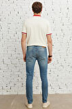 Ekstra Slim Fit Dar Kesim Pamuklu Rıss Jean Kot Denim Pantolon
