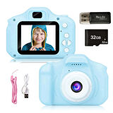 Çocuk Fotoğraf Makinesi Mini Fotoğraf Makinesi Eğitici 1080p Hd Selfie Kamera