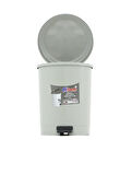 A Form Plastik Pedallı Basmalı 50 Litre Çöp Kovası Kutusu - 38x51 Cm. - Gri