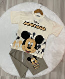 Cg Kids Mickey Mouse Mükemmel Baskı Kaliteli Erkek Çocuk Alt Üst Takım