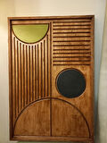 Cıgıl Wood Green Half Moon Ahşap Bohem Tablo 62 x 41