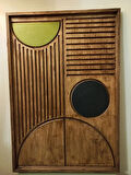 Cıgıl Wood Green Half Moon Ahşap Bohem Tablo 62 x 41