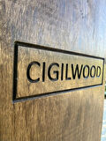 Cıgılwood Ahşap Dekoratif Tabela Kişiye Özel - Kişisel Ürün 62 x 41