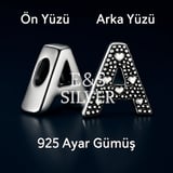 A harf charm 925 ayar gümüş