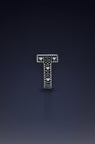 T harf charm 925 ayar gümüş