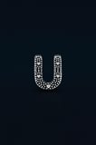 U harf charm 925 ayar gümüş