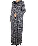 KADIN DESENLİ OSKAR KUMAŞ KULPLU ELBİSE