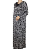 KADIN DESENLİ OSKAR KUMAŞ KULPLU ELBİSE