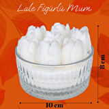 Lale Figürlü %100 Doğal Soya Wax Kokulu Dekoratif Mum