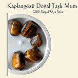 Kaplangözü Doğal Taşlı %100 Doğal Soya Wax Dekoratif Kokulu Mum