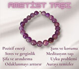 Ametist Taşlı Doğal Taş Bileklik