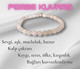 Pembe Kuvars Doğal Taşlı Bileklik 6 MM