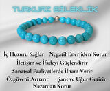 Turkuaz Doğal Taş Bileklik 6mm – Negatif Enerjiden Korur, İç Huzuru Artırır, Şans ve Uğur Getirir