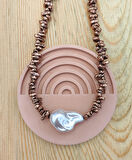 Lav Taşı Ve Yapay Barok İnci Kolye – Doğal Enerji, Şık Tasarım, Negatif Enerji Temizleyici Aksesuar