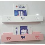 ÇİFTLİ KURDELE LANA LAKE MONTESSORİ KİTAPLIK RAF