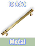 Çizgili Nesli Alüminyum Metal Lüks Modern Mobilya Çekmece Mutfak Dolabı Kulpu Altın 128mm (10 Adet)