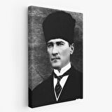 Atatürk Portre Tablosu Mustafa Kemal Atatürk Dikdörtgen Dekoratif Kanvas Tablo-CJ-60