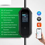 Taşınabilir Şarj Cihazı 11 kW 3P-16A Tip-2 5x16A Fiş 380V AC Ev Tipi Dönüştürücü Kablo ve Taşıma Çantası Hediyeli ( 10 METRE KABLO)