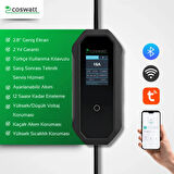 Taşınabilir Şarj Cihazı 11 kW / 3P-16A / Tip-2 / 5x16A Fiş / 5m Kablolu / 380V AC / Ev Tipi Dönüştürücü Kablo ve Taşıma Çantası Hediyeli