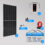 Mini Bağ Evi ve Karavan Solar Güneş Enerji Sistemi 2500W Depolama 1kW Akıllı İnverter