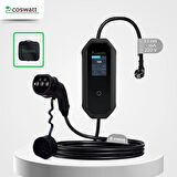 Taşınabilir Şarj Cihazı 3.5 kW / 16A / Türkçe Menü/ Tip-2 / Ev Tipi Schuko Fiş / 220V AC / Taşıma Çantası Hediyeli (8m Kablolu)