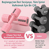  Ayarlanabilir Dambıl Seti 2×2,5 Kg Ayarlanabilir Ağırlık  – Spor & Fitness Aleti 4'ü 1 Arada