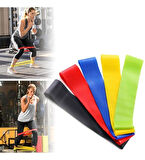 5'li Direnç Bandı Egzersiz Seti Mini Loop Band Aerobik Egzersiz Lastiği  Farklı Renk ve Seviye 