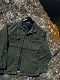 Erkek Haki Slim Fit Kot Ceket