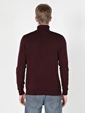 Slim Fit Mor Erkek Kazak
