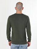 Regular Fit Haki Erkek Kazak
