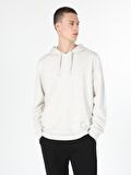 Regular Fit Beyaz Erkek Sweatshirt