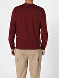 Regular Fit Kabartmalı Yazı Turuncu Erkek Sweatshirt