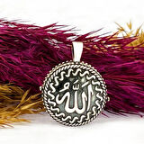 925 AYAR GÜMÜŞ ALLAH LAFZI YAZILI MUSKA KOLYE