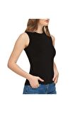 Siyah Sıfırkol Kadın Body Yeni Sezon