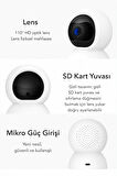 4MP 2K WiFi IP  Kamera Kablosuz  360 Derece Dönen WIFI Güvenlik Kamera CMR26